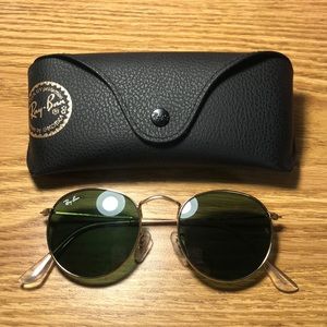 BRAND NEW ray bans round gold